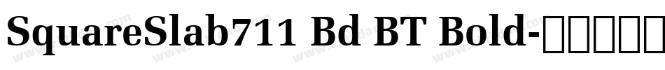 SquareSlab711 Bd BT Bold字体转换
